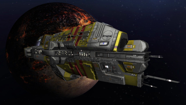 Space ship planet star moon free wallpaper for desktop - medium preview image