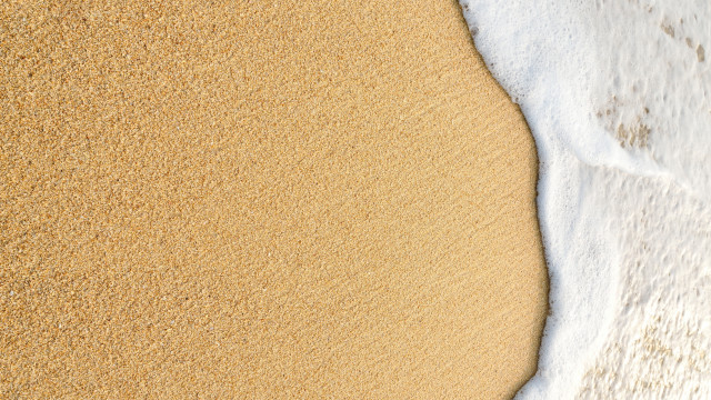 Sandy beach wave surfboard tilt free wallpaper for desktop - medium preview image