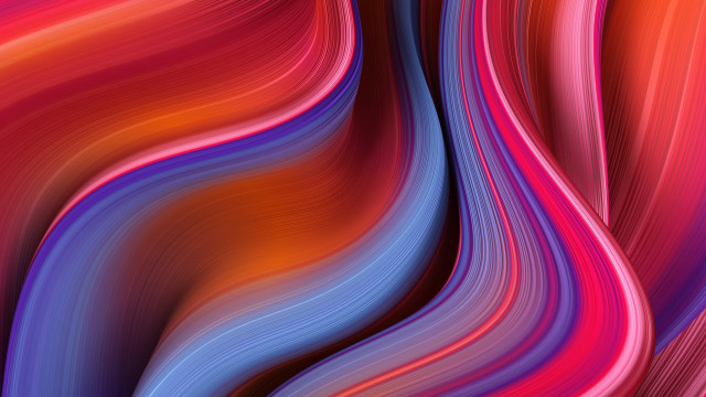 Colorful abstract wavy lines red free wallpaper for desktop - medium preview image