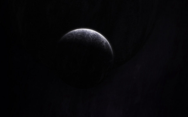 Dark space large object bright free wallpaper for desktop - medium preview image