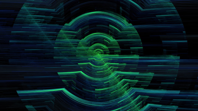 Spiral generative art raytraced chromatic free wallpaper for desktop - medium preview image