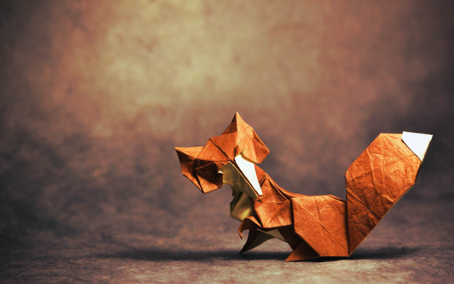 Folded origami animal brown desert free wallpaper for desktop - medium preview image