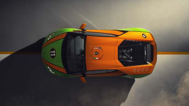 Sports car digital painting hyperdetail free wallpaper for desktop - medium preview image