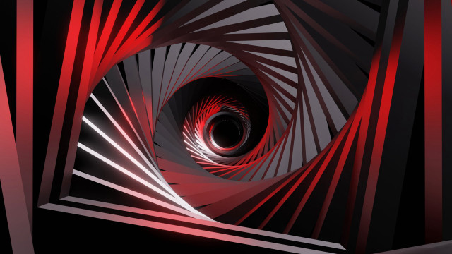 Red black spiral abstract geometric free wallpaper for desktop - medium preview image