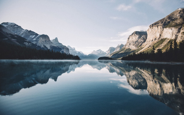 Lake mountains trees sky clouds #25 free wallpaper for desktop - medium preview image