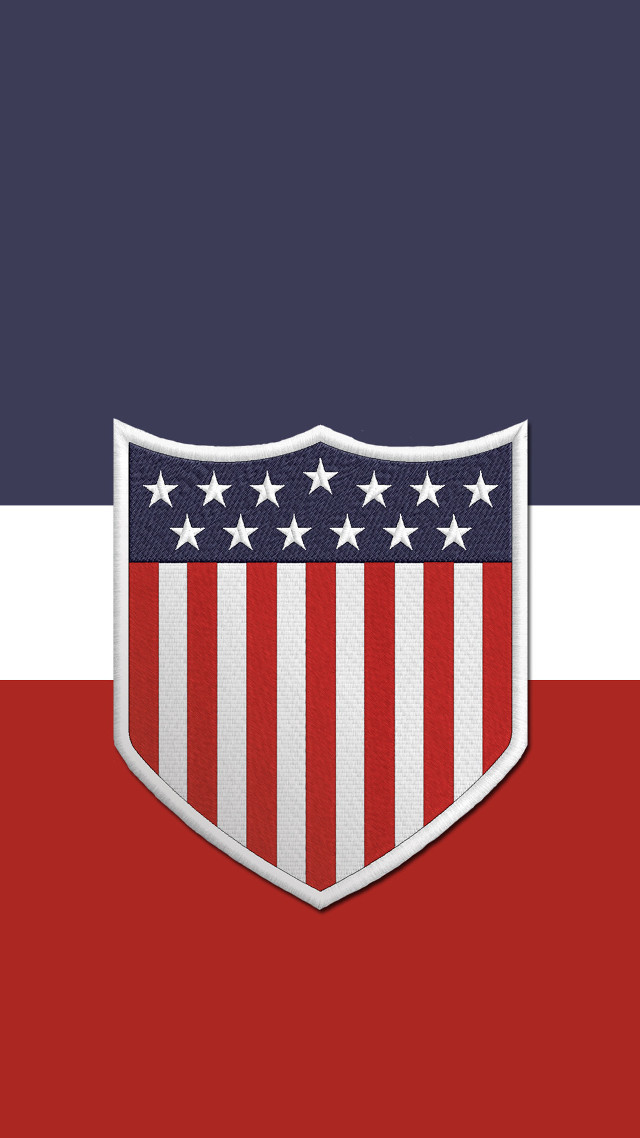 Shield american flag red white free wallpaper for mobile - medium preview image