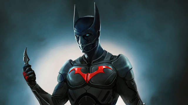 Batman knife armor glowing helmet free wallpaper for desktop - medium preview image