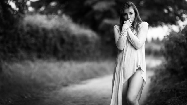 Woman dress hands covered blackwhite free wallpaper for desktop - medium preview image