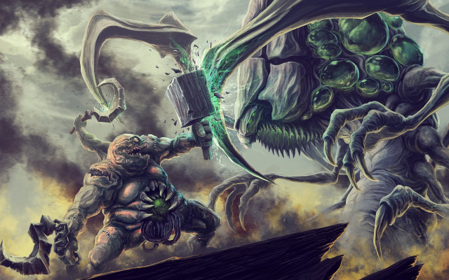 Giant alien attack demon sword free wallpaper for desktop - medium preview image