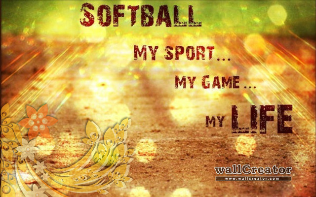 Softball game quote poster autumn free wallpaper for desktop - medium preview image