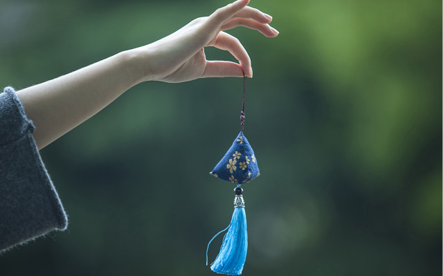 Person blue tasseled holding tree free wallpaper for desktop - medium preview image