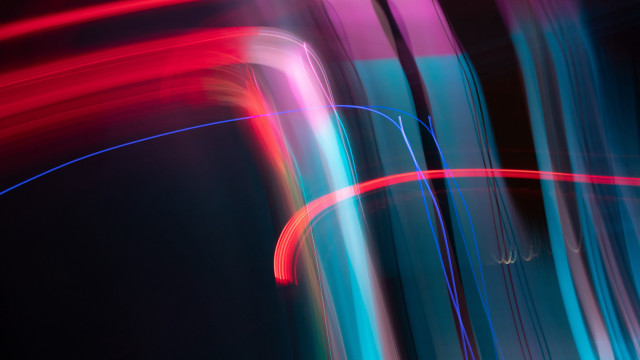 Blurry red blue object neon free wallpaper for desktop - medium preview image