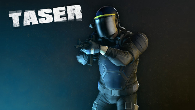 Man blue uniform gun laser free wallpaper for desktop - medium preview image