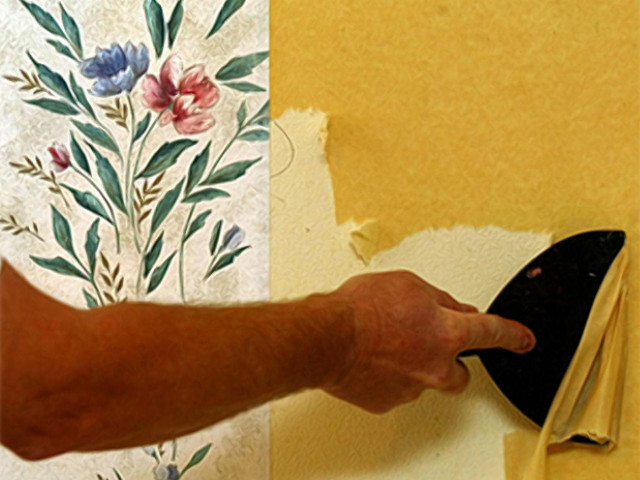 Man painting wall flower design free wallpaper for desktop - medium preview image