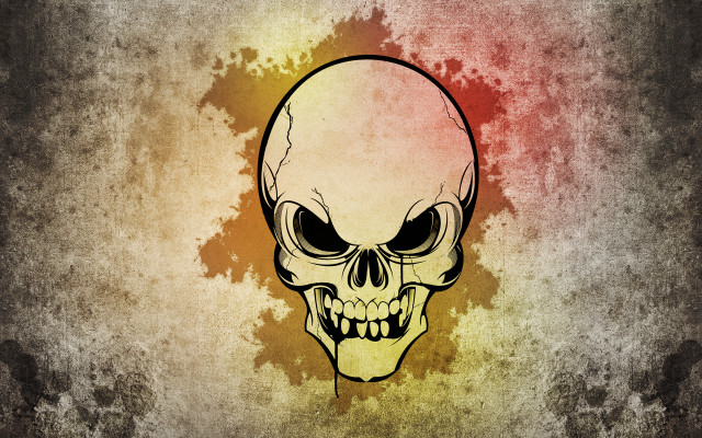 Skull redspot yellowspot gothic vector free wallpaper for desktop - medium preview image