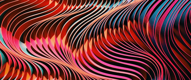 Colorful abstract wavy lines curves #4 free wallpaper for desktop - medium preview image