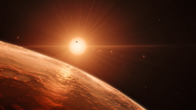 Bright sun distant planet space free wallpaper for desktop - medium preview image