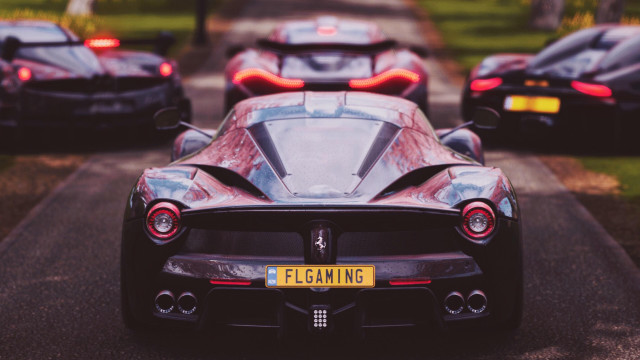 Parked cars street park grass free wallpaper for desktop - medium preview image