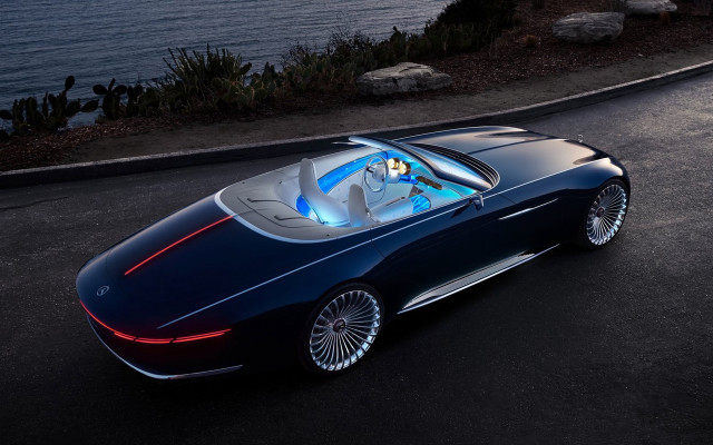 Car top down water aurora free wallpaper for desktop - medium preview image