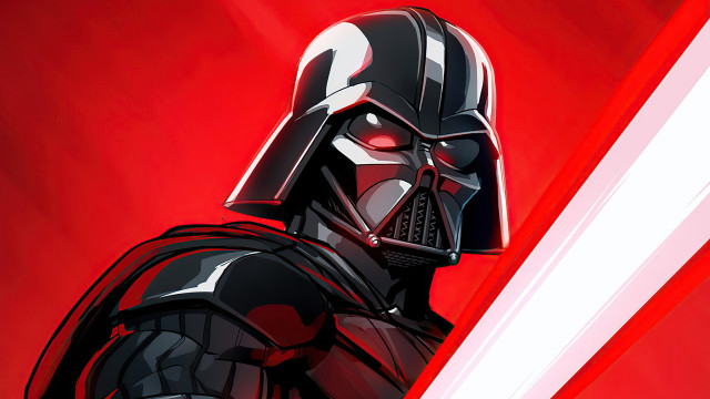 Star wars helmet sword red free wallpaper for desktop - medium preview image