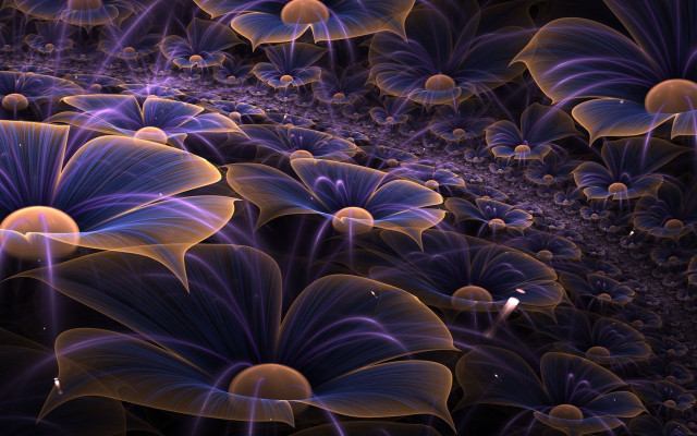 Flower sky fractals generative mandelbrot free wallpaper for desktop - medium preview image