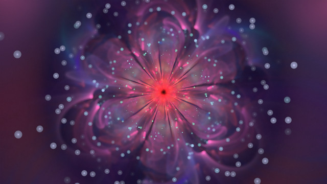 Colorful flower galaxy hologram bubble free wallpaper for desktop - medium preview image