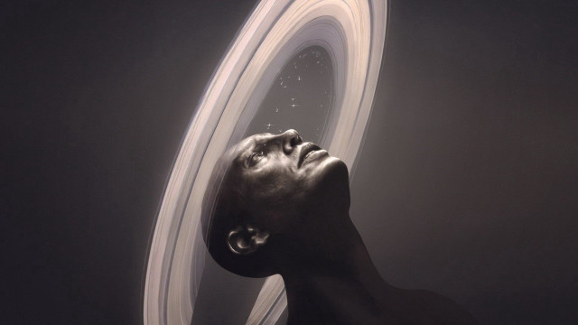 Man looking up surreal 3d free wallpaper for desktop - medium preview image