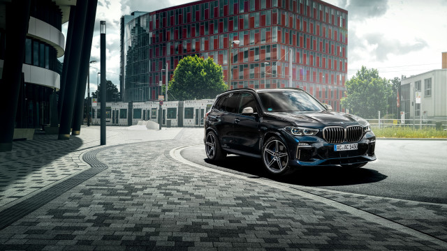 Black bmw suv city street #2 free wallpaper for desktop - medium preview image