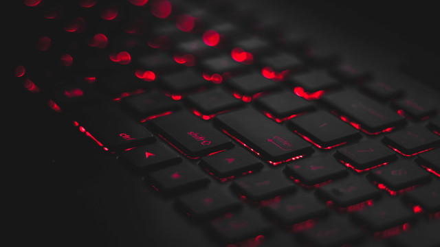 Keyboard red lights blood petals free wallpaper for desktop - medium preview image