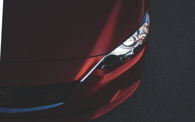 Red car headlight hood aurora free wallpaper for desktop - medium preview image
