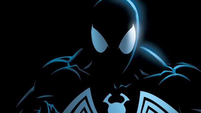 Black spiderman glowing eyes blue free wallpaper for desktop - medium preview image