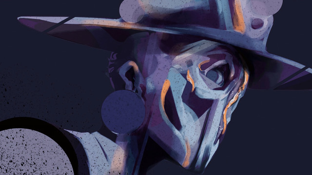 Man hat purple suit black free wallpaper for desktop - medium preview image