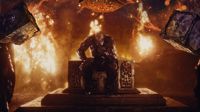 Fire embers constellation sky sunset free wallpaper for desktop - medium preview image