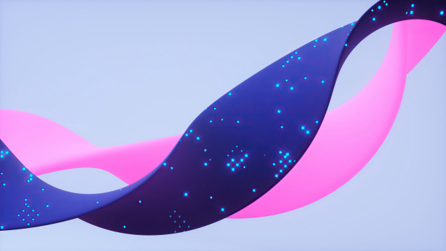 Blue pink abstract stars circles free wallpaper for desktop - medium preview image