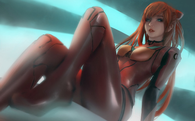 Red haired cat eared suit free wallpaper for desktop - medium preview image