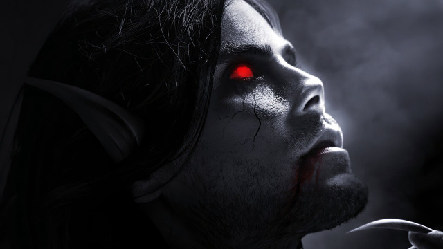 Man bloody face red eyes free wallpaper for desktop - medium preview image