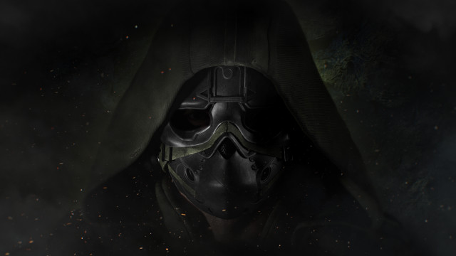 Masked astronaut starry sky fireworks free wallpaper for desktop - medium preview image