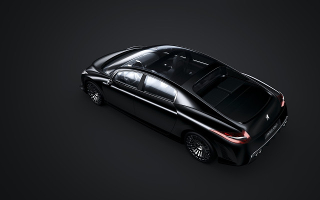 Black car futurism digital rendering free wallpaper for desktop - medium preview image