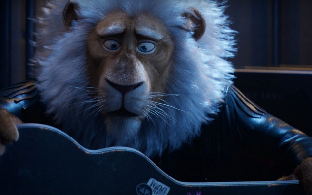 Lion guitar leather jacket furry free wallpaper for desktop - medium preview image