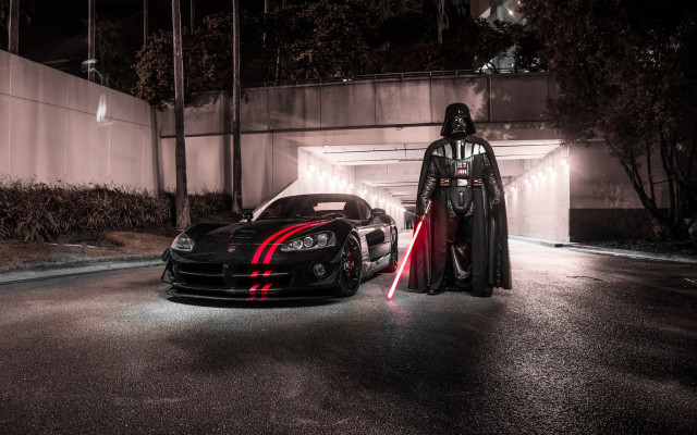 Car darthvader parkinglot night cobra free wallpaper for desktop - medium preview image