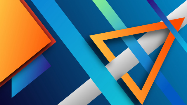 Colorful abstract triangle stripe geometric free wallpaper for desktop - medium preview image