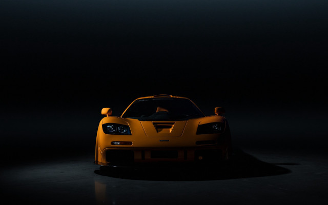 Yellow sports car dark room #28 free wallpaper for desktop - medium preview image