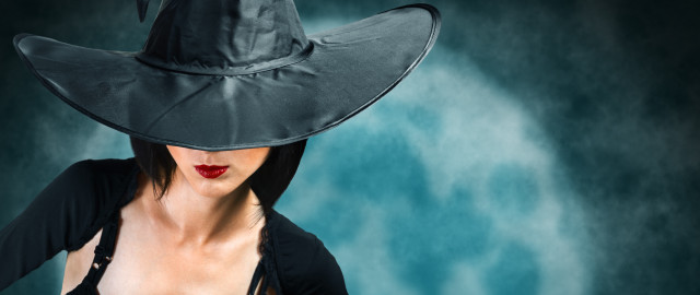Witches hat black dress red free wallpaper for desktop - medium preview image