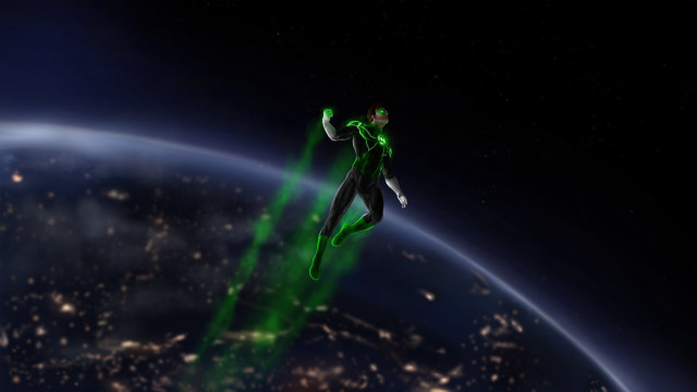 Space hero green suit earth free wallpaper for desktop - medium preview image