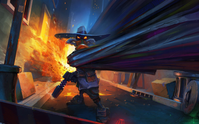 Man hat firehose room fire free wallpaper for desktop - medium preview image