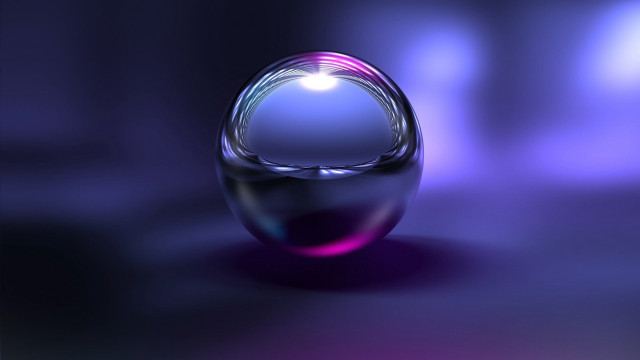 Shiny purple blue raytracing holography free wallpaper for desktop - medium preview image