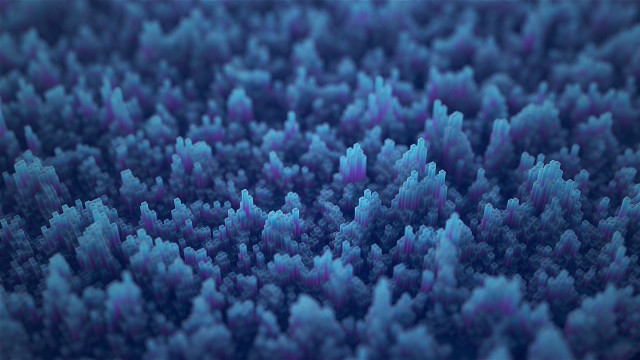 Blurry blue fractals nature tree free wallpaper for desktop - medium preview image