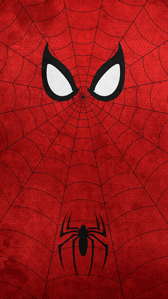 Spider man face eyes web free wallpaper for mobile - medium preview image