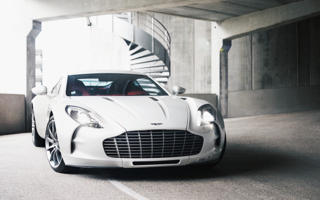 White car parking garage spiral free wallpaper for desktop - medium preview image