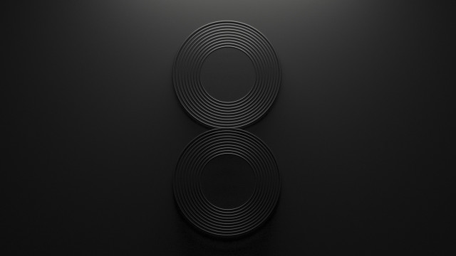 Black background sideways eight manessier free wallpaper for desktop - medium preview image